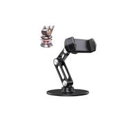 (black)Phone Stand, Fully Adjustable Foldable Desktop Phone Holder Cradle Dock