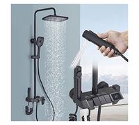 Black Piano Digital Shower Set, Smart Brass Faucets, Rainfall Shower Head, Hot & Cold Water, Modern Bathroom Mixer, Grey Digital B, ry Shower Experience