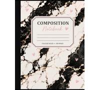 Black & Pink marble Composition Notebook: College Ruled | 100 Pages| Perfect for School, Work, Notes & Journaling
