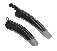 Black Plastic Bicycle Mudguards Front Rear 54cm(gray) | Extended design, extra mud coverage, 700c compatible, keeps per rider clean, rainy weather essential
