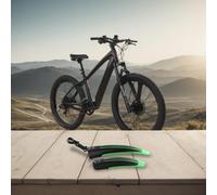 Black Plastic Bicycle Mudguards Front Rear 54cm(Green) | Extended design, extra mud coverage, 700c compatible, keeps per rider clean, rainy weather essential