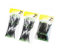 Black Plastic Sea Fishing Line Separator 20pcs Rig Spreader | 20-piece bulk pack, prevents line tangles, smooth through-tube design, ideal for multi-hook rigs, saltwater resistant