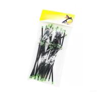Black Plastic Sea Fishing Line Separator 20pcs Rig Spreader | 20-piece bulk pack, prevents line tangles, smooth through-tube design, ideal for multi-hook rigs, saltwater resistant