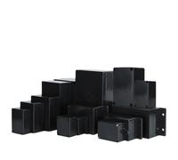 Black plastic waterproof wire junction box power supply outdoor security monitoring open-mounted waterproof box abs plastic shel(160-90-60 with ears)