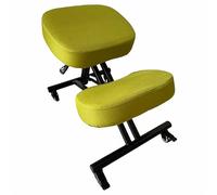 BLACK POINT Sedia Ergonomica Inginocchiata O'KNEEL Basic realizzato in pelle ecologica.Sgabello Regolabile per Casa E Ufficio.Sedia Ergonomica posturale (fodera in lino verde inclusa)