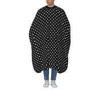 Black Polka Dot Uomo Donna Mantella Taglio Capelli Con Chiusura A Gancio Mantella Parrucchiere Regolabile Mantellina Parrucchiere Per Uso Domestico Tagliare I Capelli Acconciatura 168X140Cm