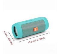 (Black) Portable Wireless Speaker with T-Flash Card and USB Playback, Stereo Bass, Wireless Link, Orange Accent, Gift for Music Lovers
