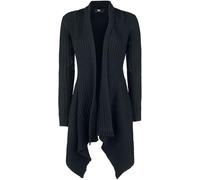 Black Premium by EMP Donna Cardigan Nero a Maglia con Colletto a Scialle