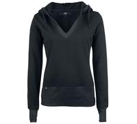 Black Premium by EMP Donna Felpa Nera con Cappuccio XL