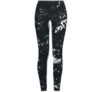Black Premium by EMP Donna Leggings Neri con Stampa all-Over M