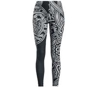 Black Premium by EMP Donna Leggings Neri con Stampa celtica M
