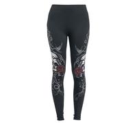 Black Premium by EMP Donna Leggings Neri in Materiale Morbido M