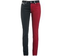 Black Premium by EMP Donna Pantaloni Slim Nero-Rosso W29L32