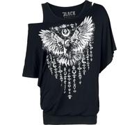 Black Premium by EMP Donna t-Shirt e Top Neri 2 in 1 M