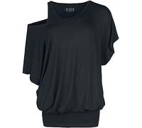 Black Premium by EMP Donna T-Shirt Nera a Doppio Strato XL