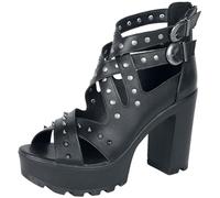 Black Premium by EMP Donna Tacchi Alti Neri con Cinturini e Rivetti EU39