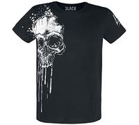 Black Premium by EMP Unisex T-Shirt Nera con Stampa di Teschi S