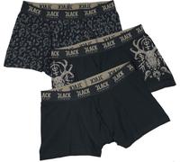 Black Premium by EMP Uomo Boxer Nero a Tre Pezzi con Motivo M