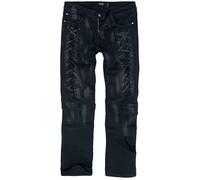 Black Premium by EMP Uomo Jeans Cargo Slim Neri con Lacci
