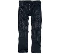 Black Premium by EMP Uomo Jeans Cargo Slim Neri con Lacci W31L32