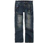 Black Premium by EMP Uomo Jeans Destroyed Blu con Lavaggio W40L34