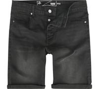 Black Premium by EMP Uomo Pantaloncini Neri con orli delle Gambe risvoltati 34