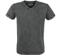 Black Premium by EMP Uomo T-Shirt Vintage Grigia con Scollo a V 3XL