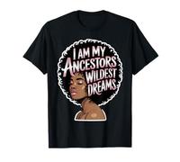 Black Pride Ancestors Wildest Dreams Pink Afro Queen Maglietta