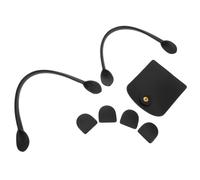 Black PU Bag Handles Replacement Handmade Strap for Crochet DIY Bags