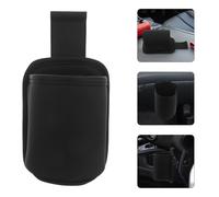Black PU Reusable Car Bag Organizer Hanging Storage Bag for Vehicle Seat Back