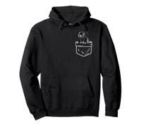 Black Pug in Pocket - Simpatico Dog Lover Gift Felpa con Cappuccio