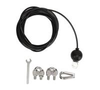 Black Pulley Cable Fitness Pulley System, Heavy Duty Steel Wire Rope with Adjustable Length, Coated Erosion Resistant Cable for Home Gym Triceps Biceps Back Deltoid Training (5 m / 16,4 piedi)