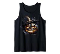 Black Pumpkin Face Graphic for Witches And Halloween Witch Canotta