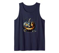 Black Pumpkin Jack O Lantern Bat Graphic for Halloween Lover Canotta