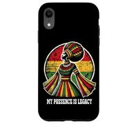 Black Queen Afro Woman La mia presenza è un'eredità Melanin Pride Custodia per iPhone XR
