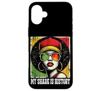 Black Queen Afro Woman My Shade Is History Melanin Pride Custodia per iPhone 16 Plus