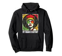 Black Queen Afro Woman My Shade Is History Melanin Pride Felpa con Cappuccio