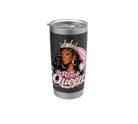 Black Queen Crown Pink Diva Melanina Donne afro-americane Bicchiere termico in acciaio inox doppia parete