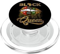 Black Queen Lips Black Pride Pan Bandiera africana Ragazza nera PopSockets PopGrip per MagSafe
