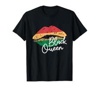 Black Queen Lips Pride Patrimonio panafricano Maglietta