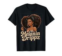 Black Queen Melanin Drippz Drip Hustle Boss Money Diva Donne Maglietta