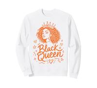 Black Queen Orange Zig Zag Doodles Crown Curls Diva Melanina Felpa