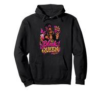 Black Queen Pink Leopard Drip Melanina Donne Afro-Americane Felpa con Cappuccio