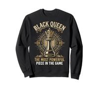 Black Queen The Most Powerful Piece in The Game Felpa
