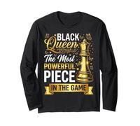 Black Queen The Most Powerful Piece in The Game Maglia a Manica