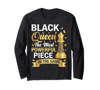 Black Queen The Most Powerful Piece in The Game Maglia a Manica