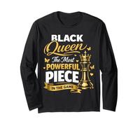 Black Queen The Most Powerful Piece in The Game Maglia a Manica