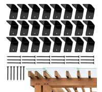 Black Rafter Blackets - 12 Pezzi Clip Rafter Set | Staffe Per Tetto In Acciaio Zincato | Ganci Per Travetti In Legno Connettori Di Copertura Nera Hardware Per Raggio Del Soffitto Di Ringhiera Gazebo
