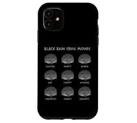 Black Rain Frog Moods, Grumpy Black Desert Rain Rana Custodia per iPhone 11