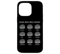 Black Rain Frog Moods, Grumpy Black Desert Rain Rana Custodia per iPhone 14 Pro Max